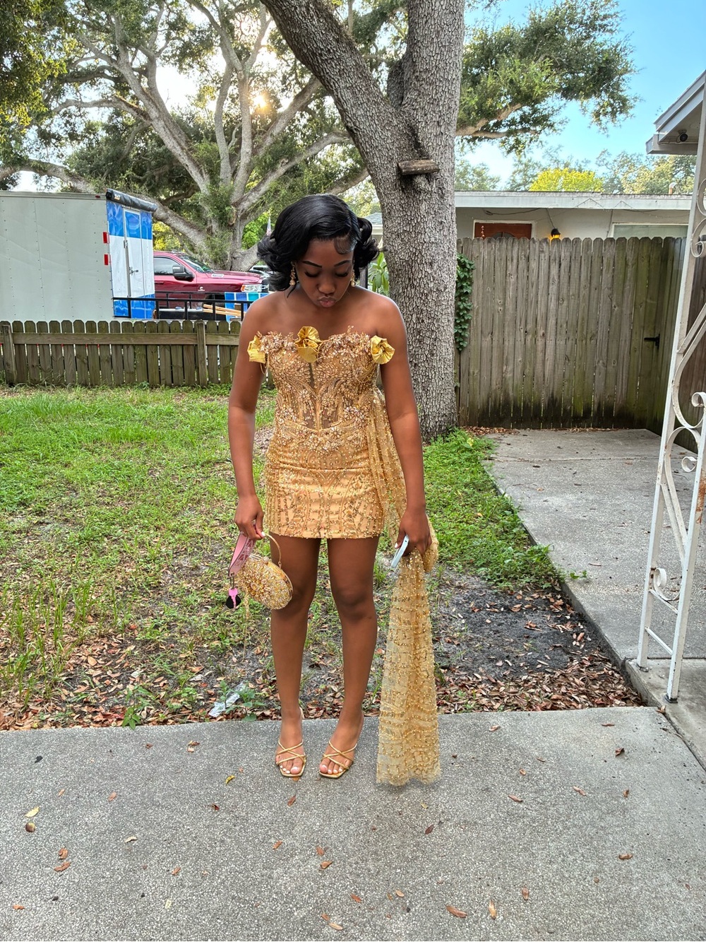 Gold Homecoming Dress